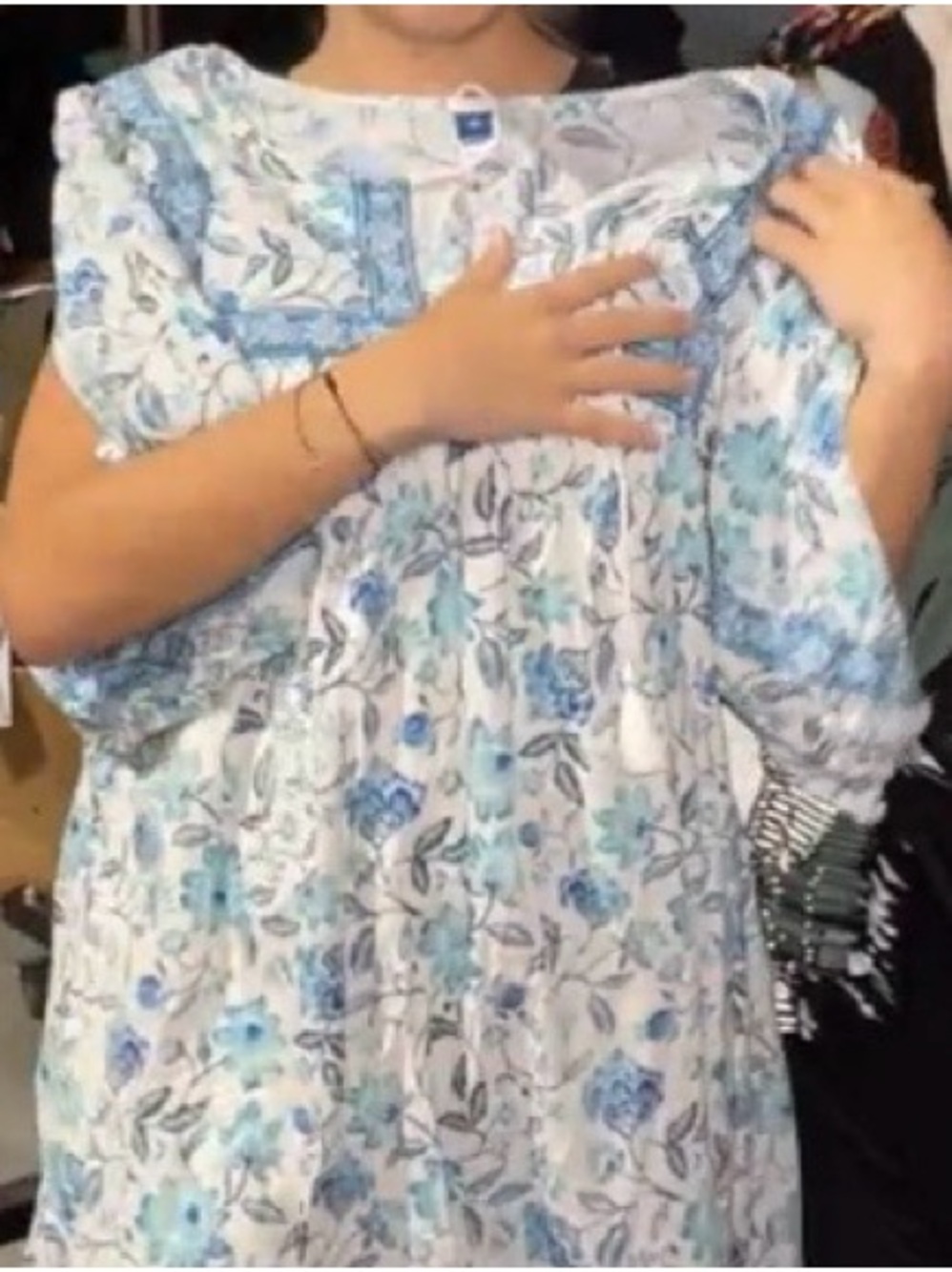 Old Navy lined floral midi peasant dress